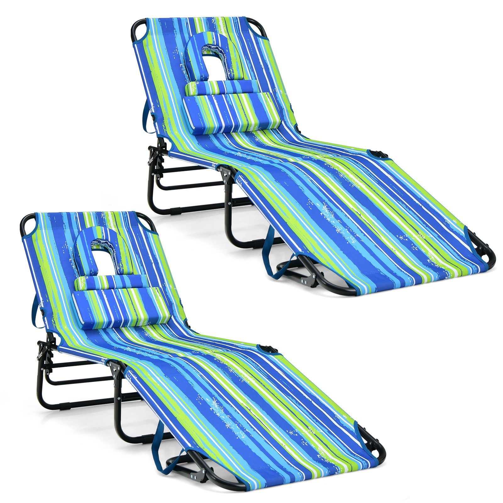 COSTWAY Gartenliege Sonnenliege, 2 St., mit günstig online kaufen