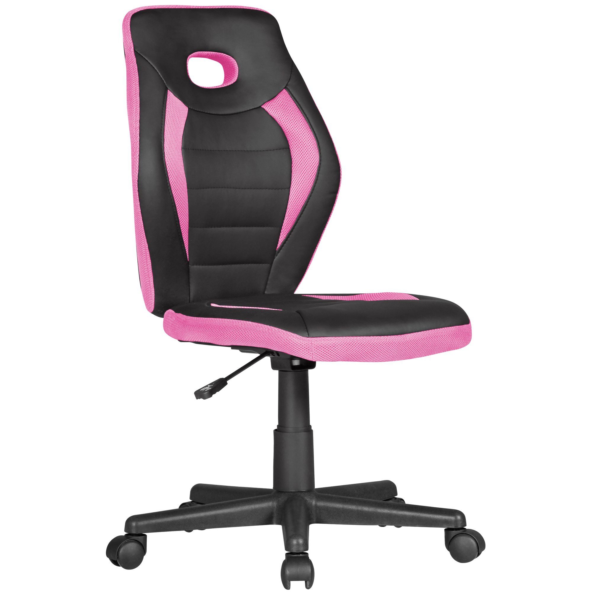 FINEBUY Drehstuhl SuVa14298_1 (Kinderdrehstuhl Schwarz/Pink f. günstig online kaufen