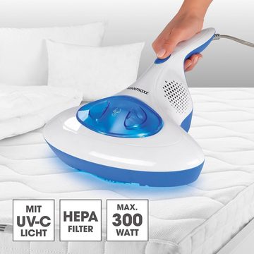 CLEANmaxx Matratzenreinigungsgerät mit UV-C-Licht - Reinigen & Desinfizieren -blau - 300W, Milben-Handstaubsauger blau