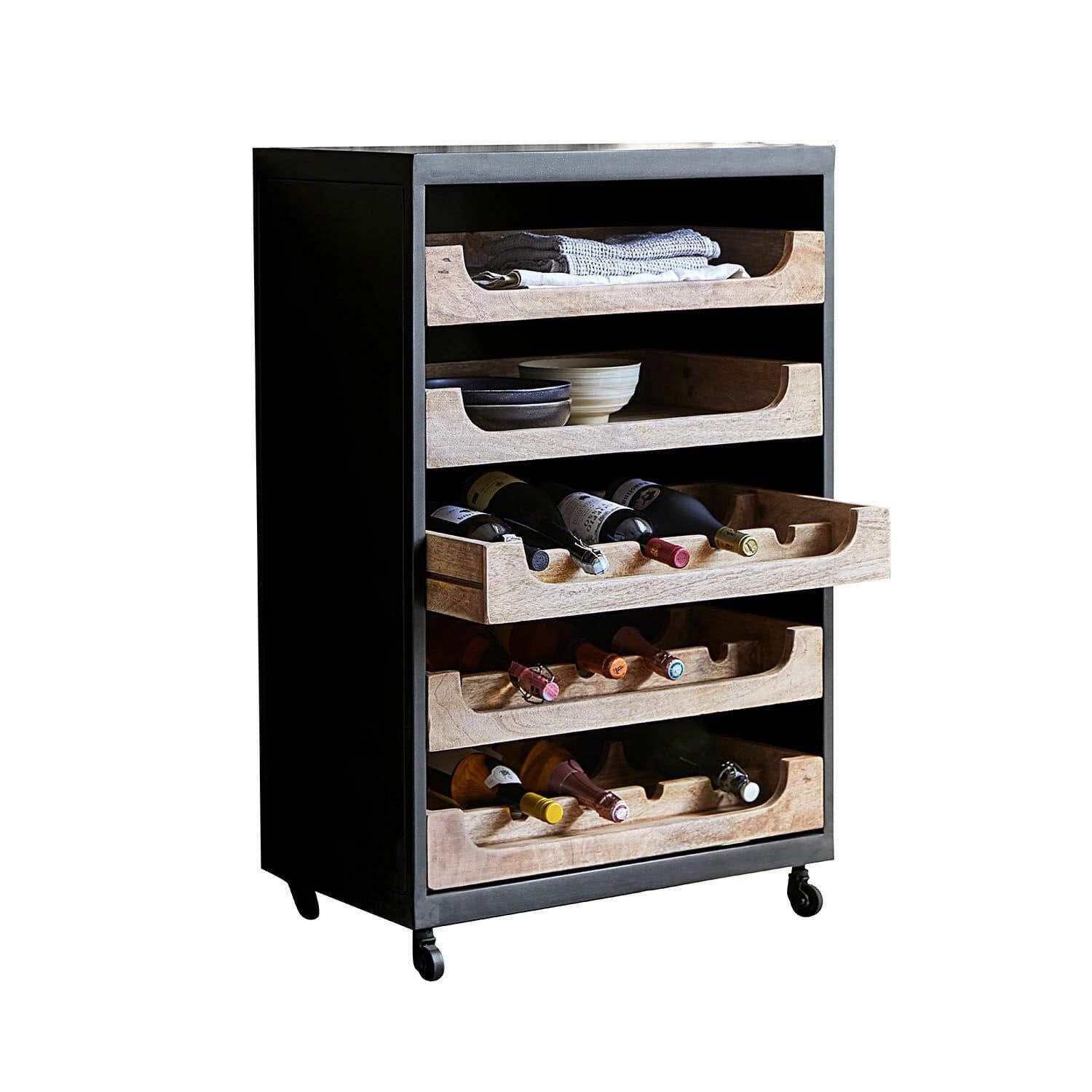 Mirabeau Weinregal Flaschenregal Jacksonville schwarz/braun