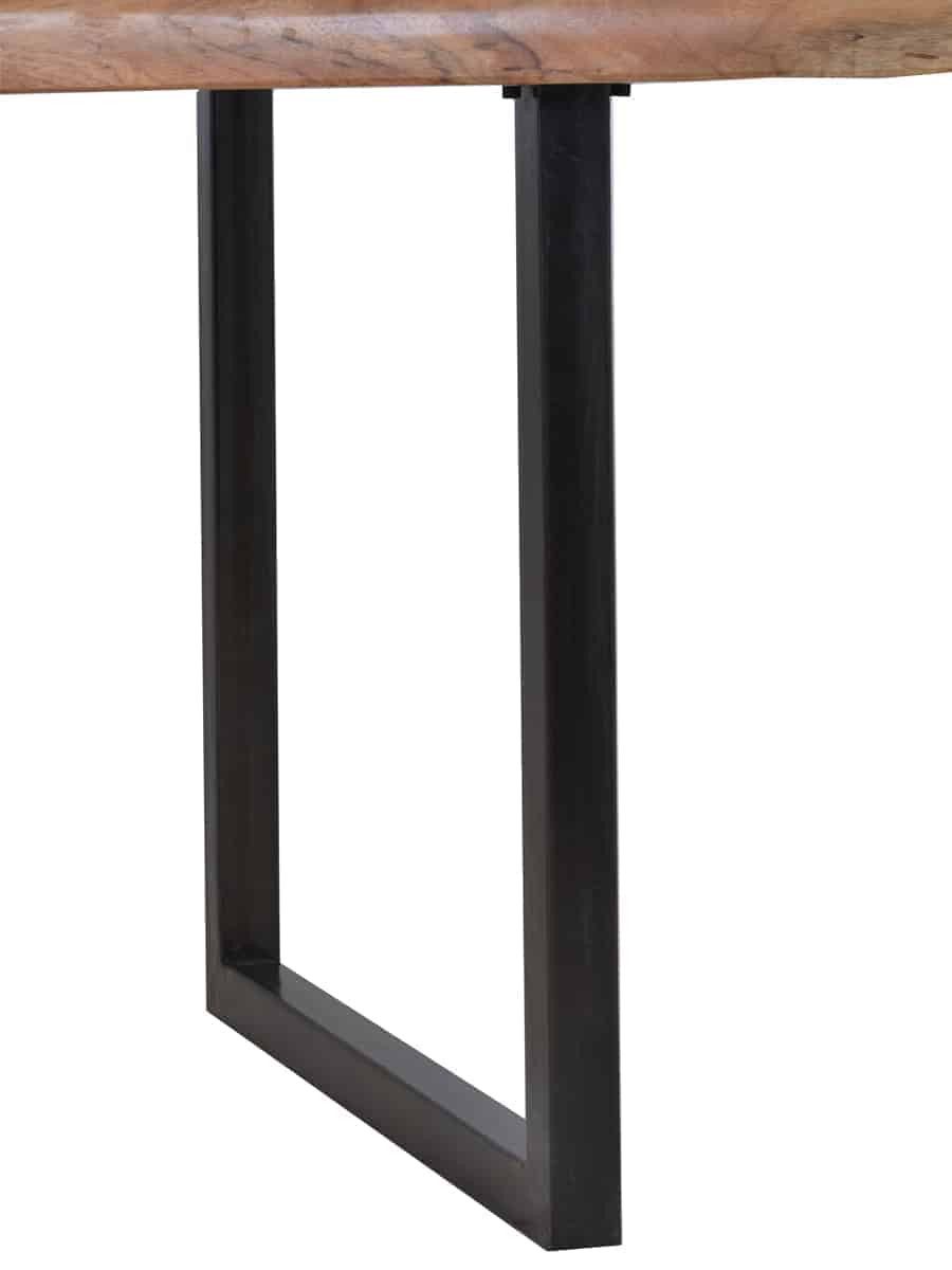 MiaMöbel Esstisch Vanaja, aus massivem Teakholz Dunkelbraun