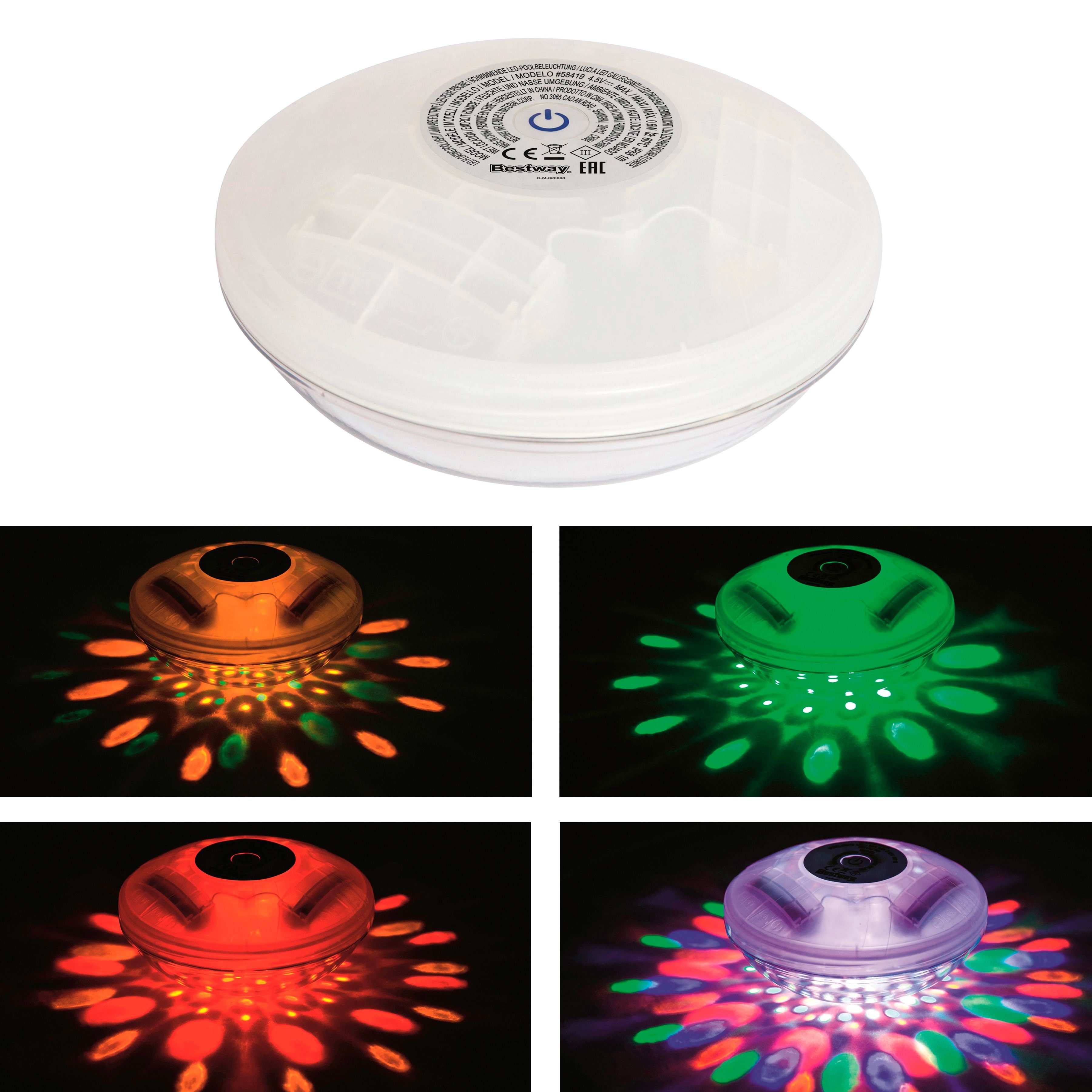 Bestway Pool-Lampe Flowclear™, LED fest integriert, Farbwechsler