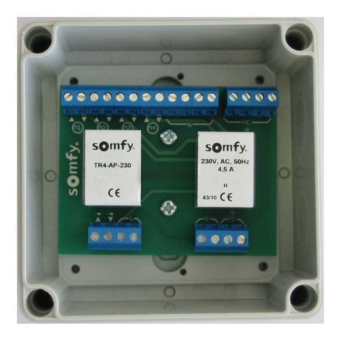 Somfy Zeitschaltuhr Somfy Trennrelais TR4-AP-230 für 4 Antriebe 1822293