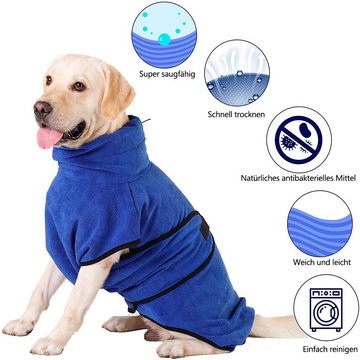 SOTOR Hundebademantel Hunde-Bademantel Hundehandtuch Schnell Trocknend mikrofaser Handtuch, Komfortabel und mit Verstellbaren Trägern