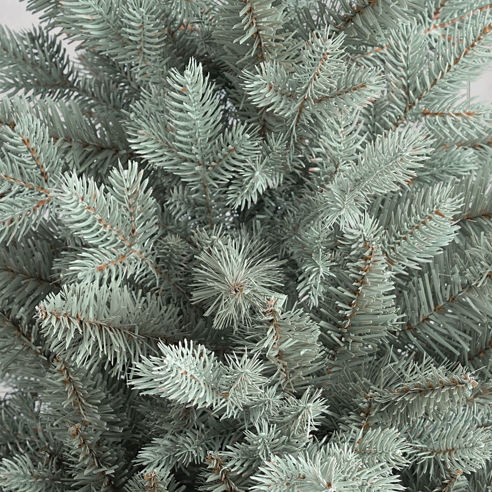 Salcar Künstlicher Weihnachtsbaum Künstlicher Weihnachtsbaum Blaufichte Tannenbaum, super dicht und voll, Blaufichte, 150 cm mit 2083 Spitzen (1688 PE + 395 PVC – Bild 5 von 5