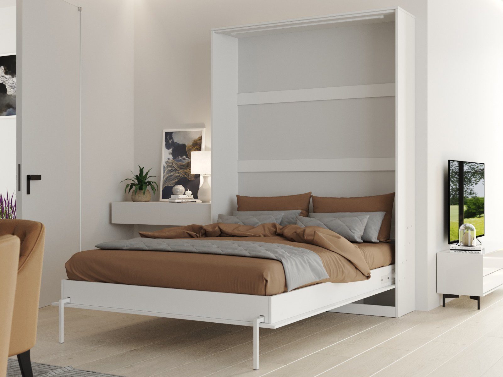 HeimLiving Schrankbett Classico 100/140/160x200 cm Vertikal günstig online kaufen