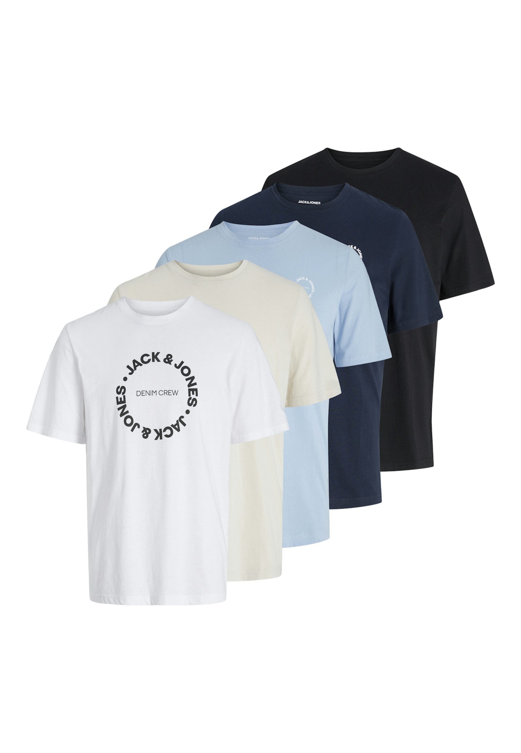 Jack & Jones T-Shirt T-Shirt SIMON Kurzarmshirt 5er Pack (5-tlg., 5)