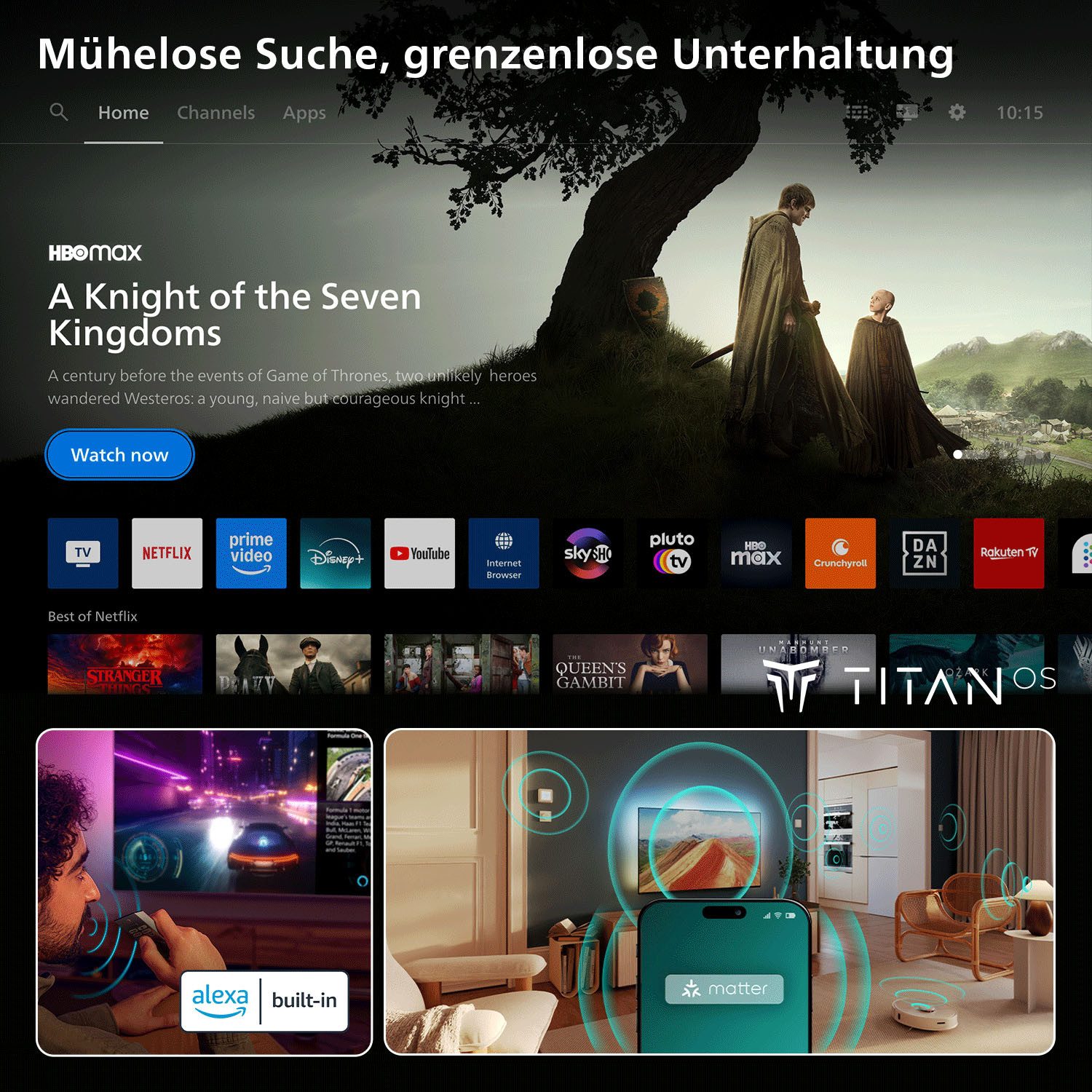 Philips 55PQS8501/12 QLED-Fernseher (139 cm/55 Zoll, 4K Ultra HD, Smart-TV)