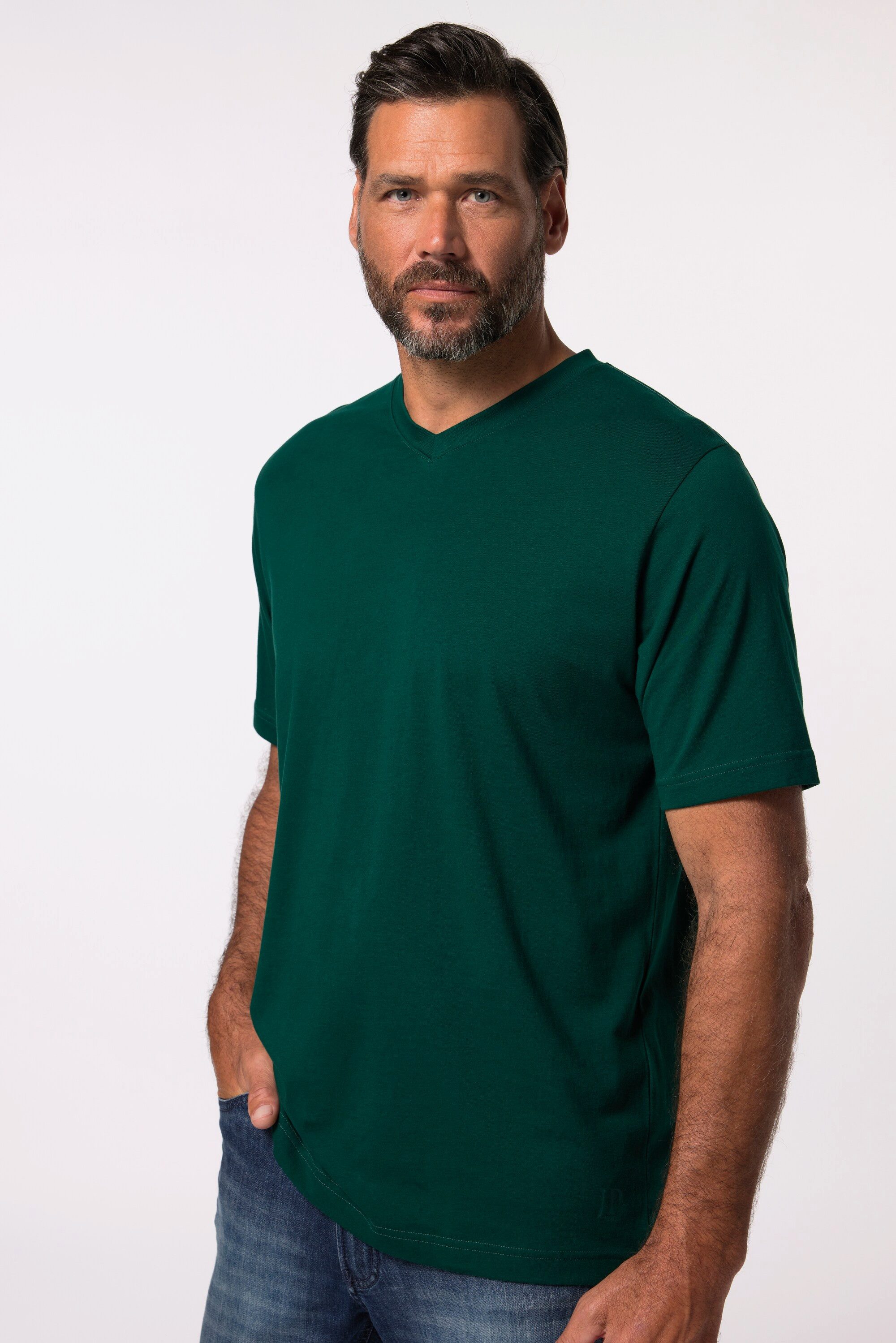 JP1880 T-Shirt T-Shirt Basic V-Ausschnitt bis günstig online kaufen