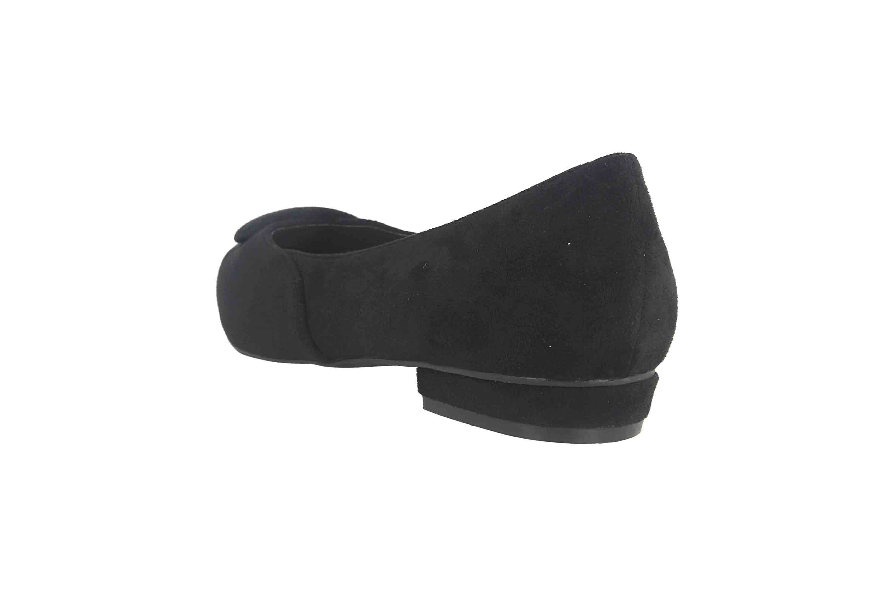 Andres Machado AM5541 Ante Negro Ballerina