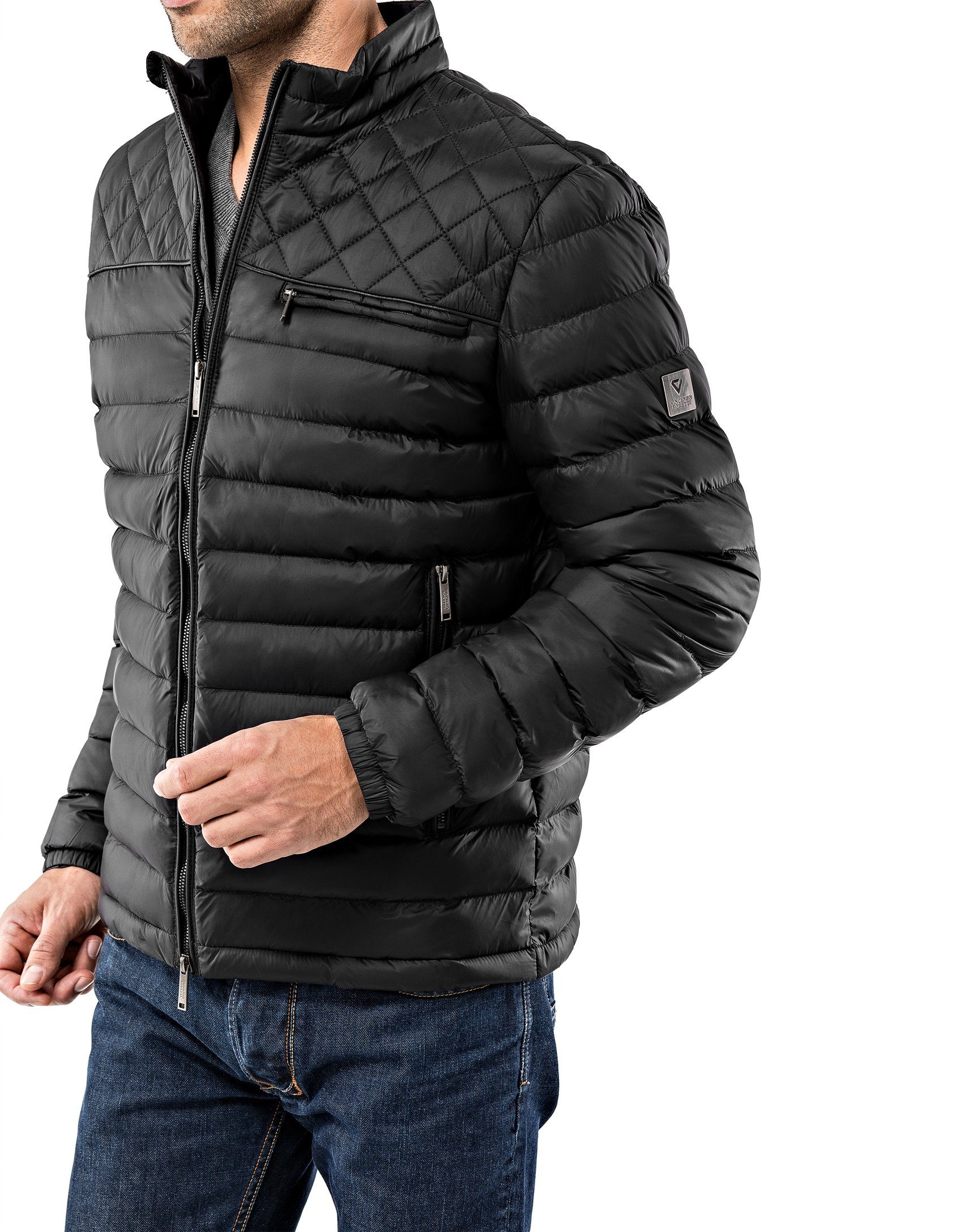 Leichte Steppjacke Für Herren - Winddichte Daunenjacke Mit Kapuze