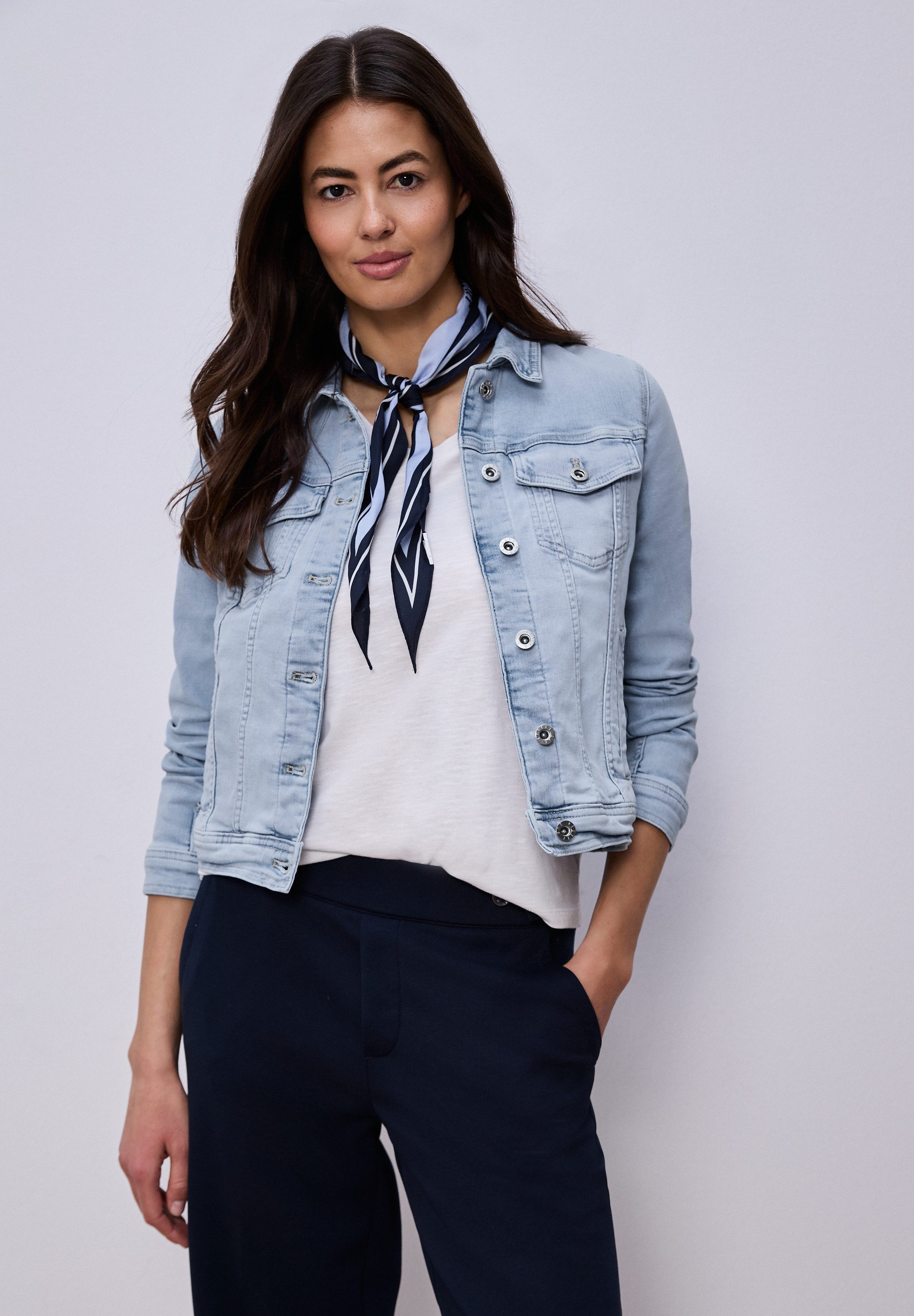 STREET ONE Jeansjacke mit Brust Taschen