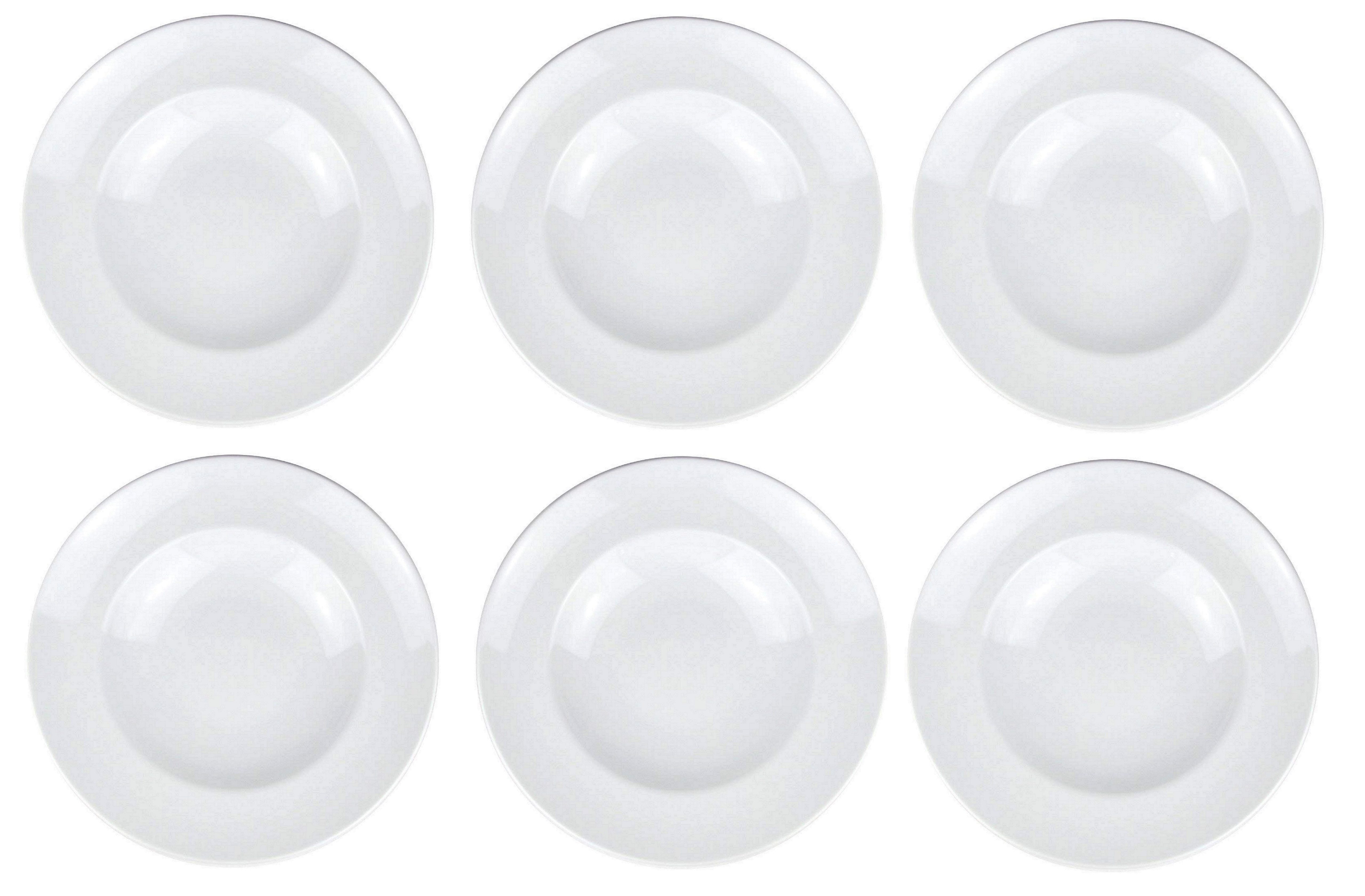 Retsch Arzberg Pastateller Porzellan weiß Ø 30cm Set, (6 St), Premium Porzellan, "Made in Europe"