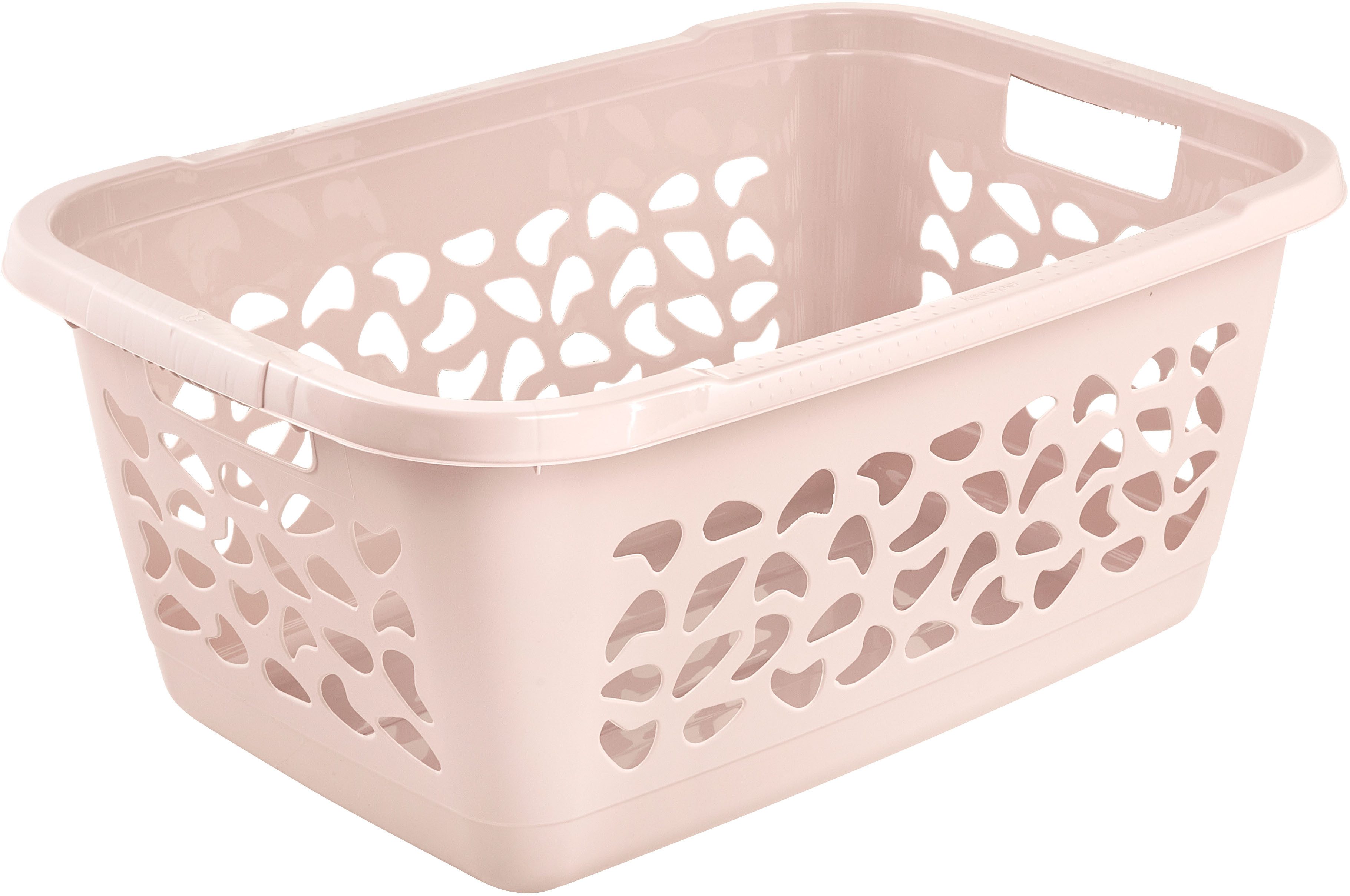 keeeper Wäschekorb jost, 2er Set, 65 x 44 x 28 cm, 52 l (Set, 2 St), praktische Griffe, platzsparend ineinander nestbar