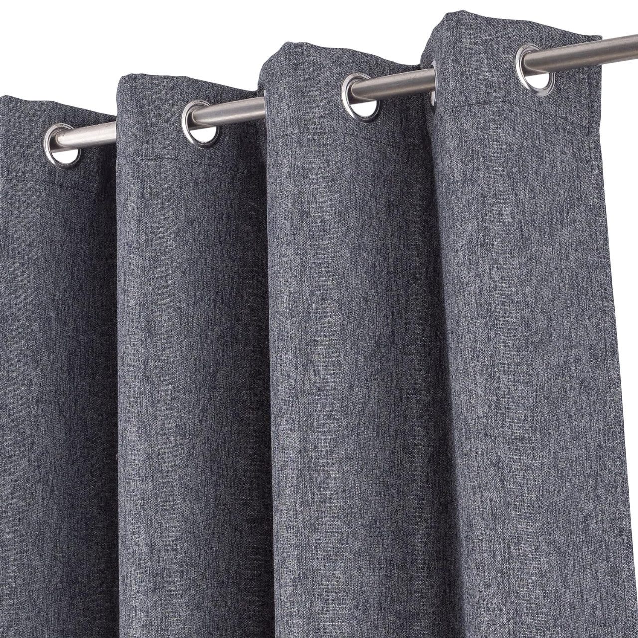 Brilliant Gardine / Grobgewebt / Öse / 140x245cm / Blickdickt / #9006, Blic günstig online kaufen