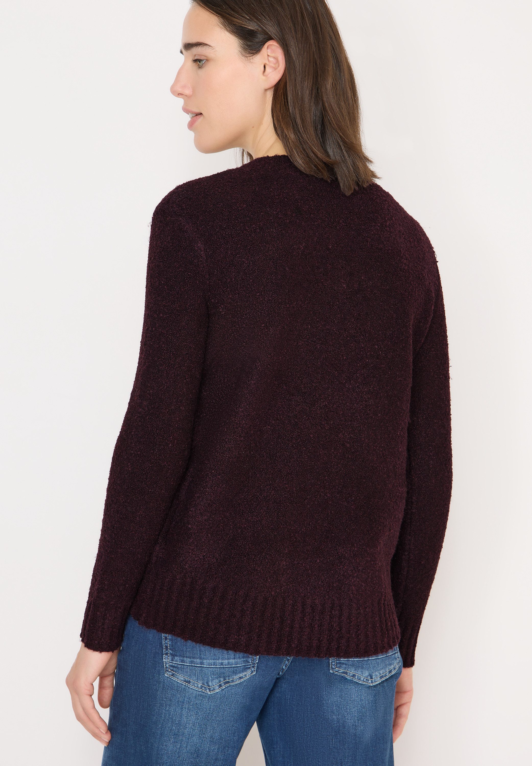 CECIL Strickpullover Bouclé V-Neck günstig online kaufen