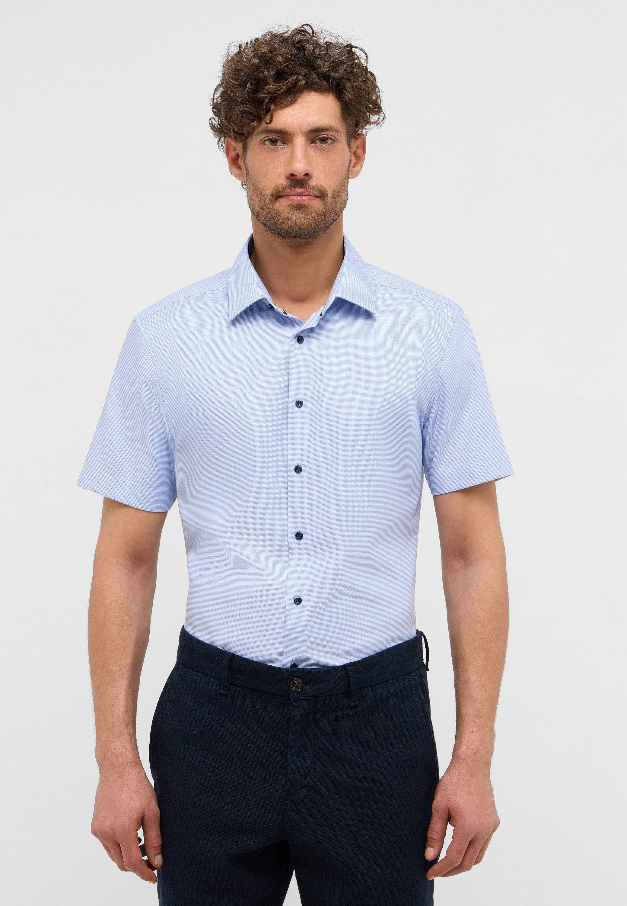 Eterna Kurzarmhemd SLIM FIT NON IRON günstig online kaufen