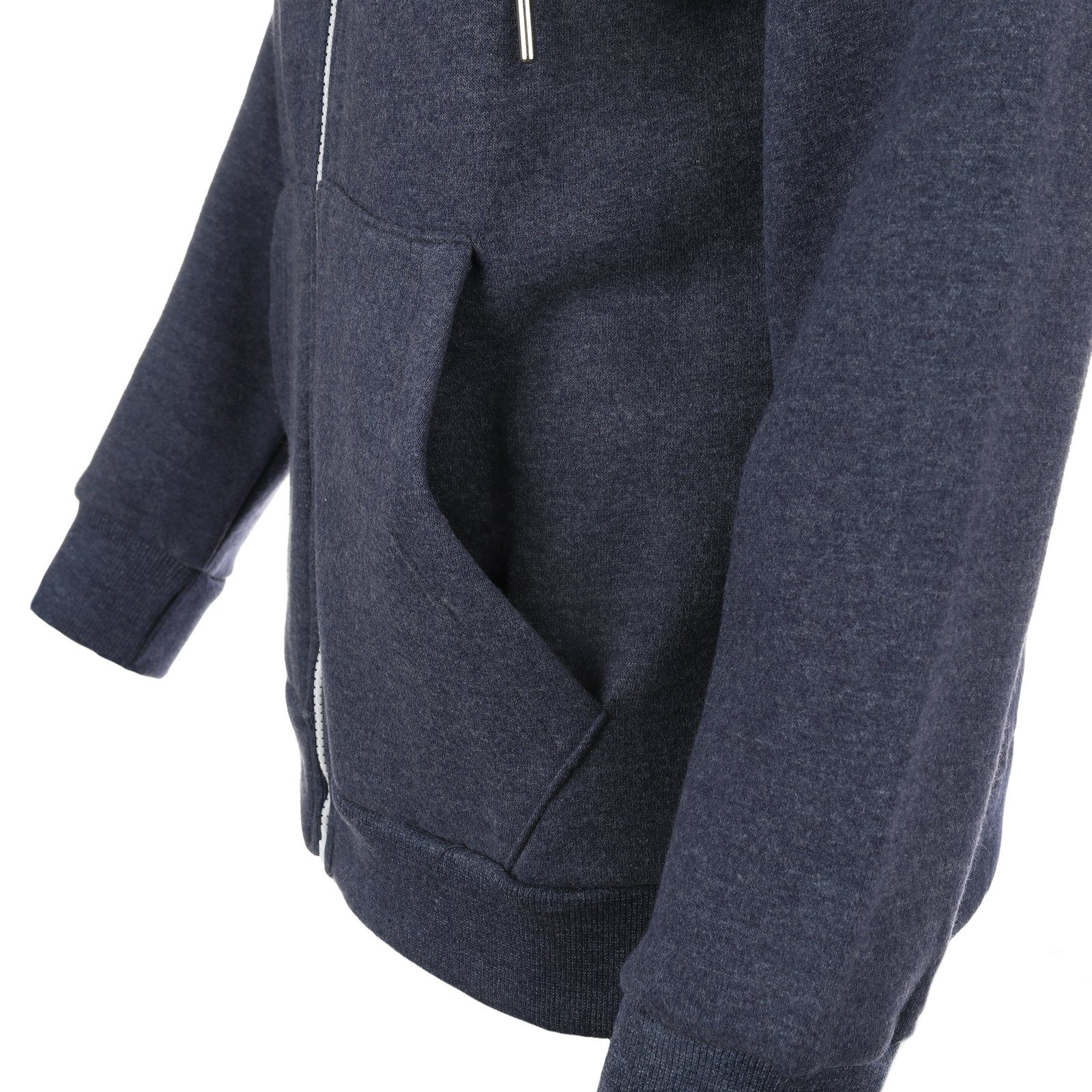 modAS uni - Damen Kapuzenjacke und Kapuzensweatjacke Hoodie-Jacke Reißverschluss mit Kapuze