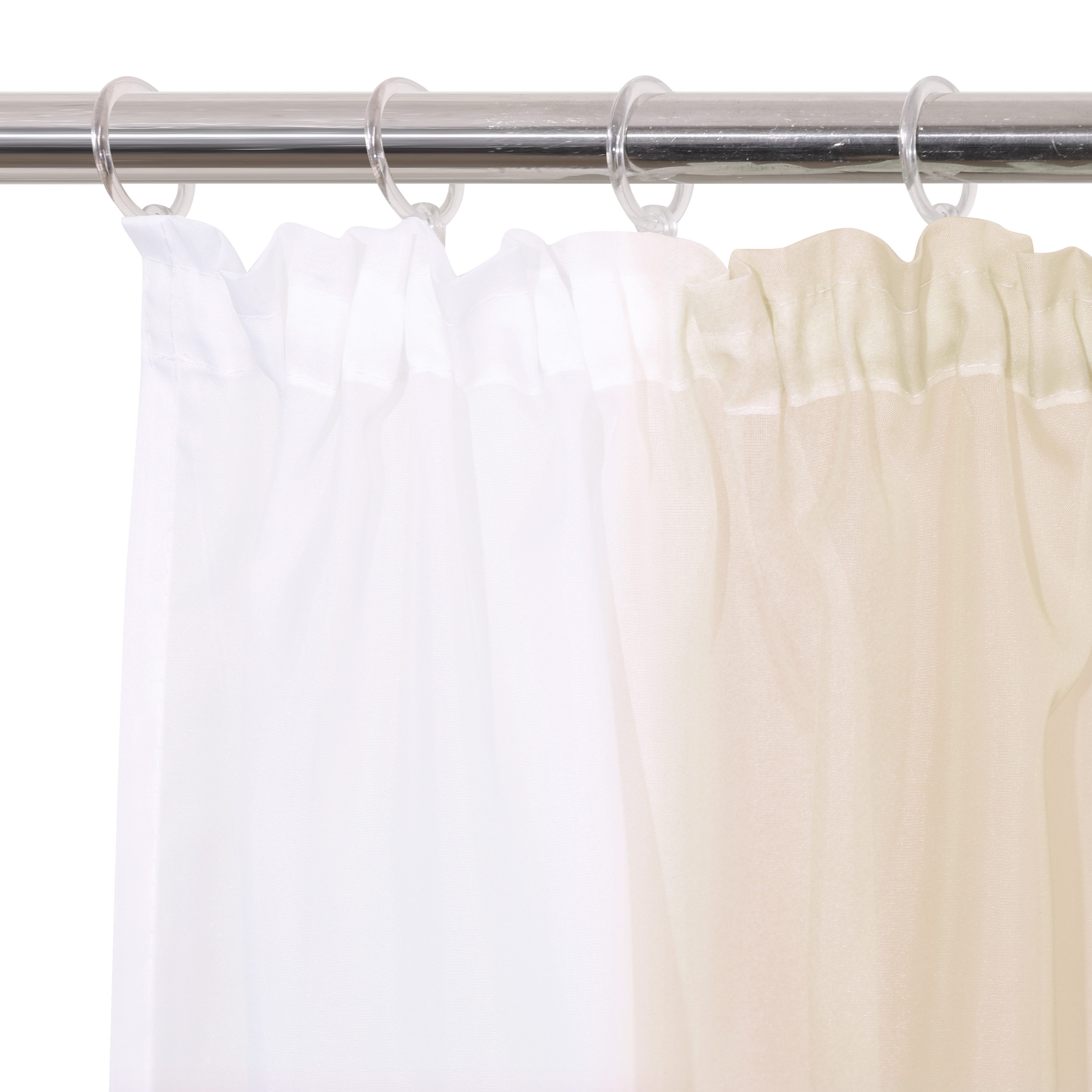 OTTO home Gardine Nivva (2 St), Kräuselband, transparent, Transparent, Kräuselband, Pflegeleicht, 2er Set