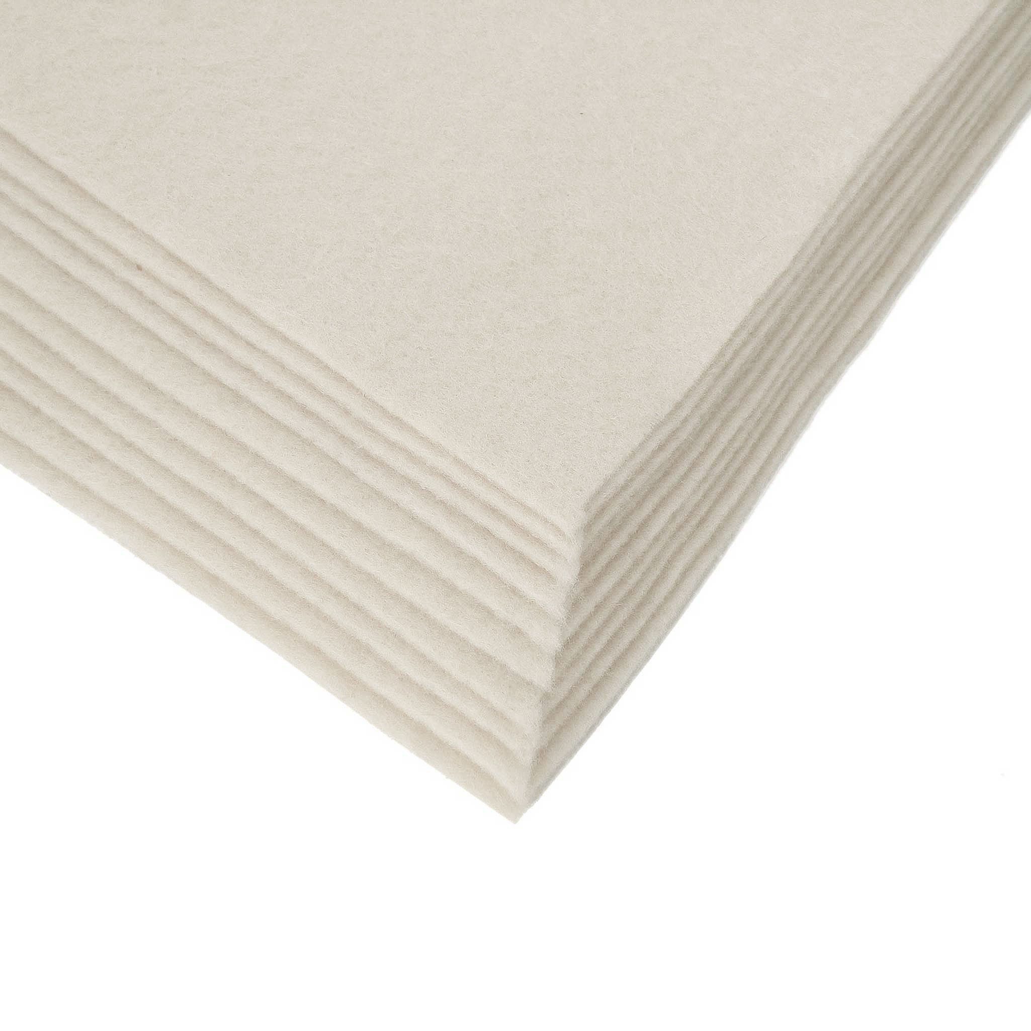 maDDma Bastelfilz Bastelfilz Bögen 10er-Pack Filz A4 Stärke 1,5-2mm Filzplatte, hellgrau