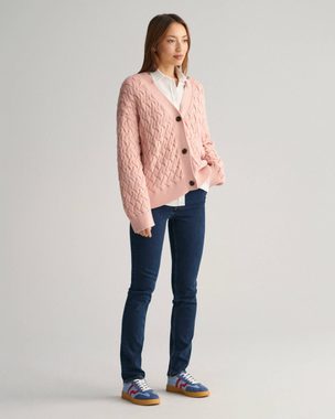 Gant Cardigan Damen Strickjacke TEXTURED COTTON CARDIGAN (1-tlg)