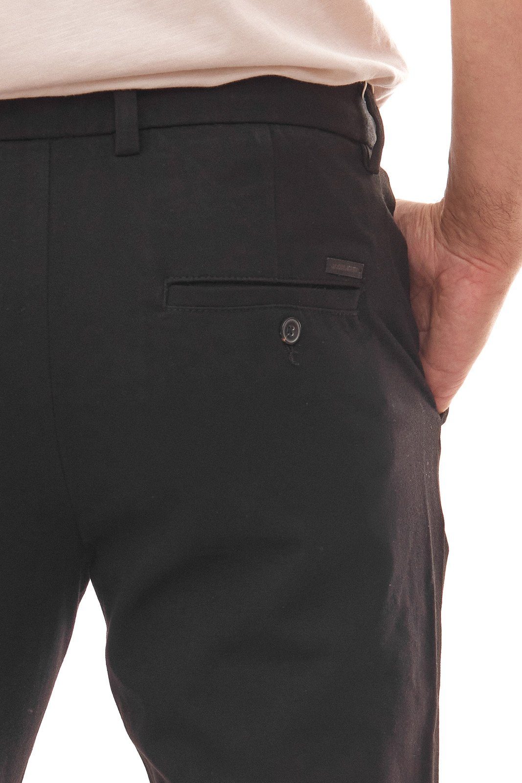 SKM 769 JACK Jack & & Stoff-Hose Connor Marco Stoffhose Business-Hose Herren Schwarz Jones JONES Chino-Hose