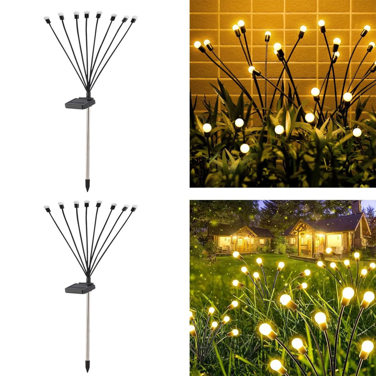 oyajia LED Solarleuchte 2/4er Set Solarlampe für Außen günstig online kaufen