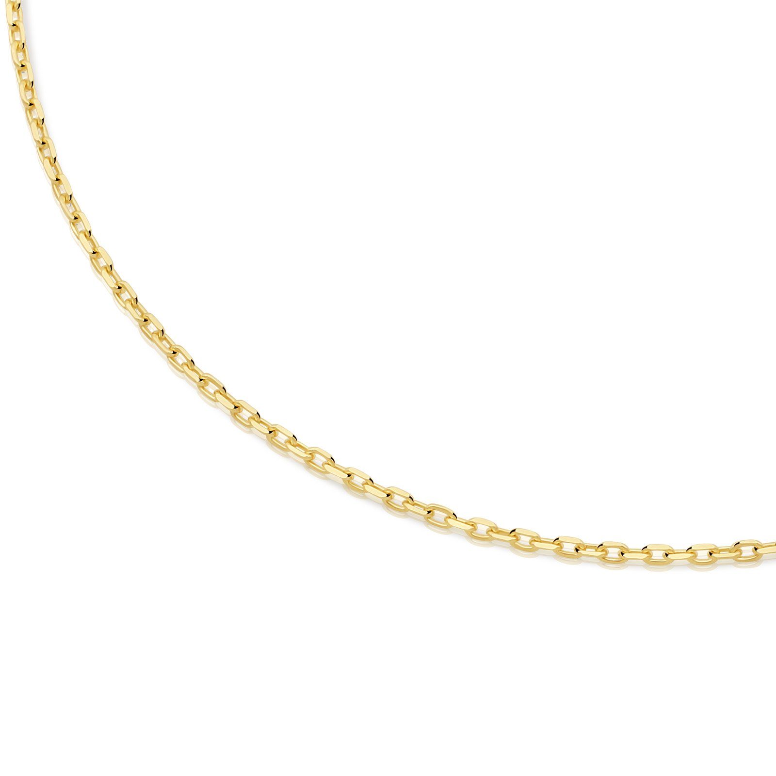 Fein in Goldkette für Gold und Italy Tony Damen 585er Herren Ankerkette Made Massiv, 1mm
