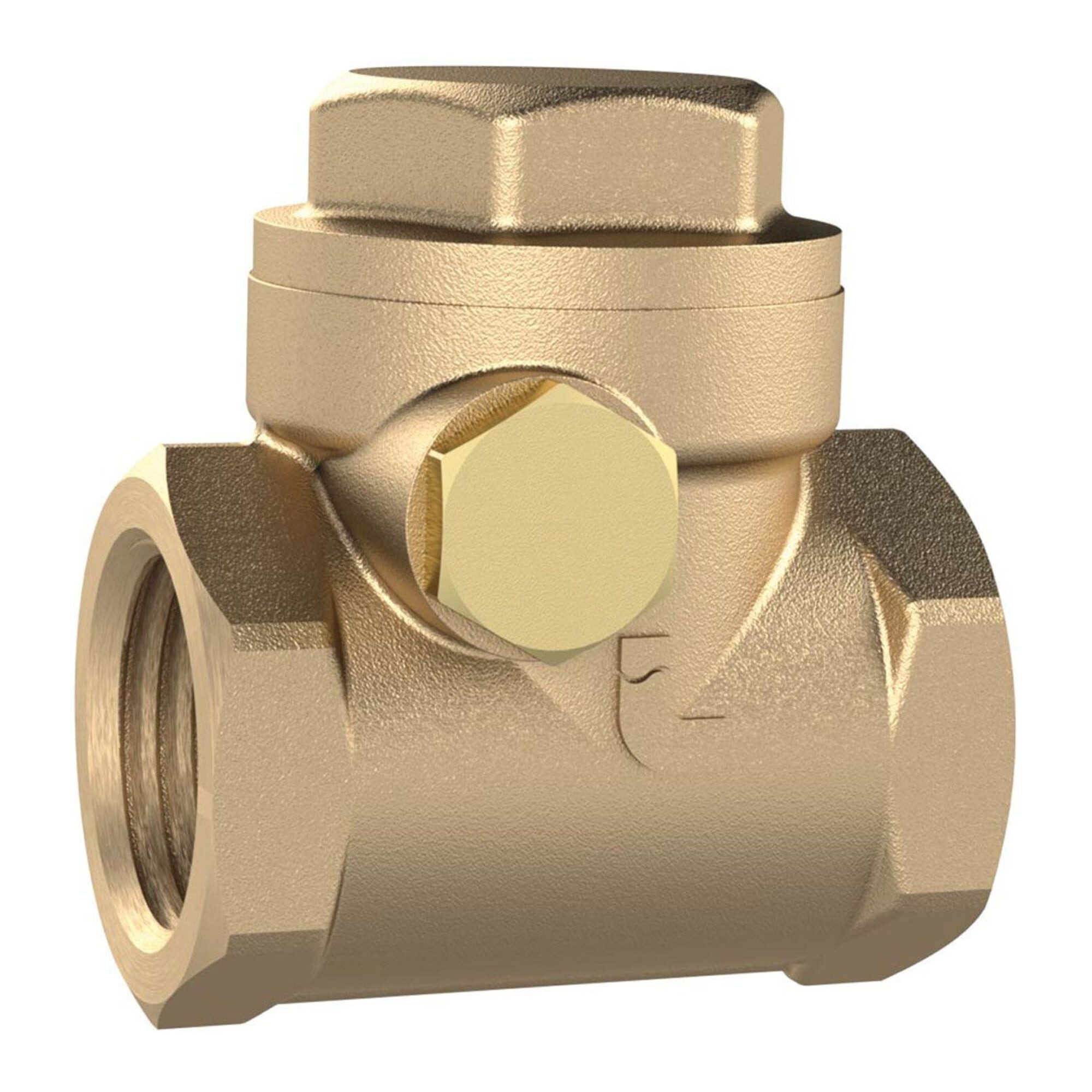 Eckventil Riegler Rückschlagklappe, DN 15, Messing, G 1/2, PN max. 16 bar