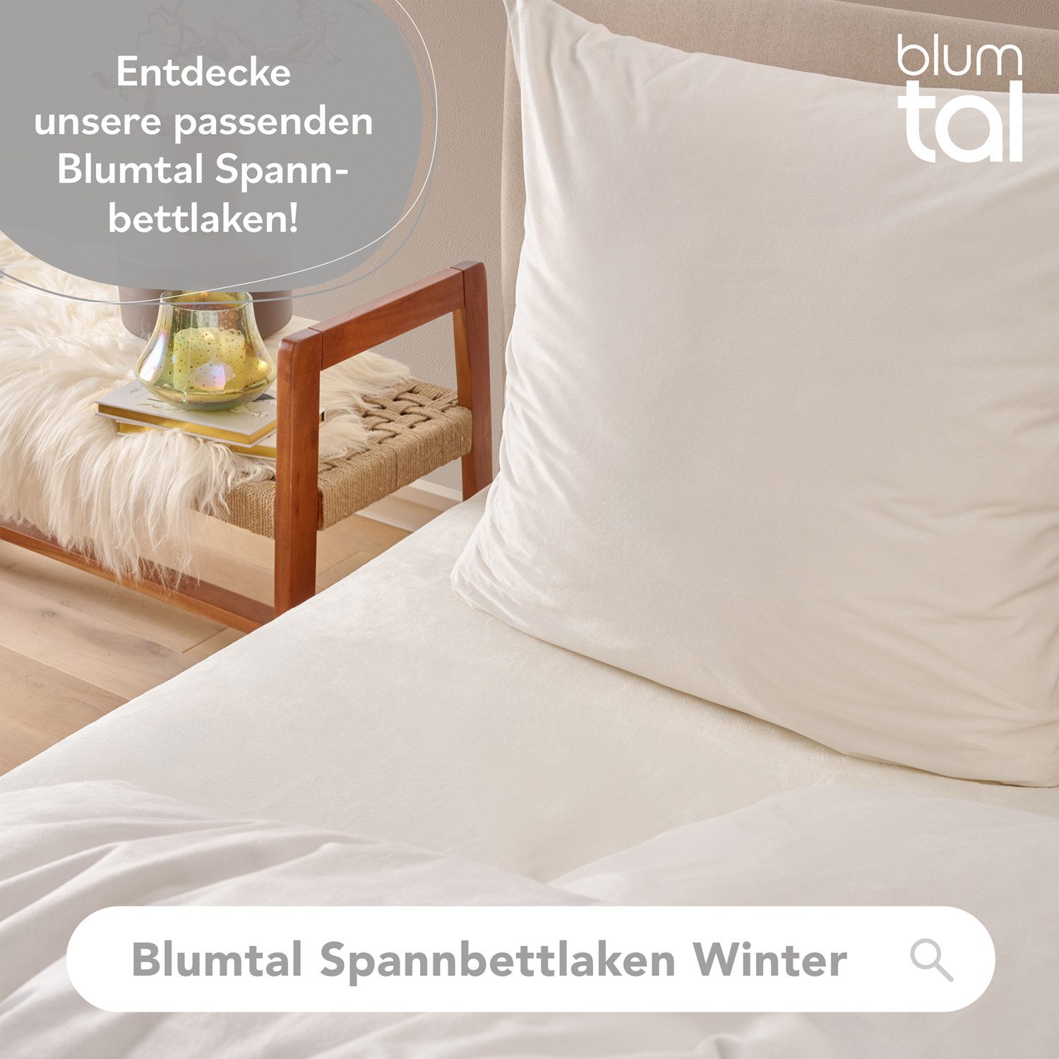 Blumtal Bettwäsche Cashmere-Touch Plüsch, warme Winterbettwäsche + Kopfkissenbezug – Bild 4 von 5