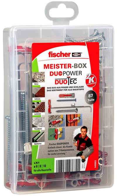 fischer Schrauben- und Dübel-Set Meister-Box DuoPower und fischer DuoTec (540093)