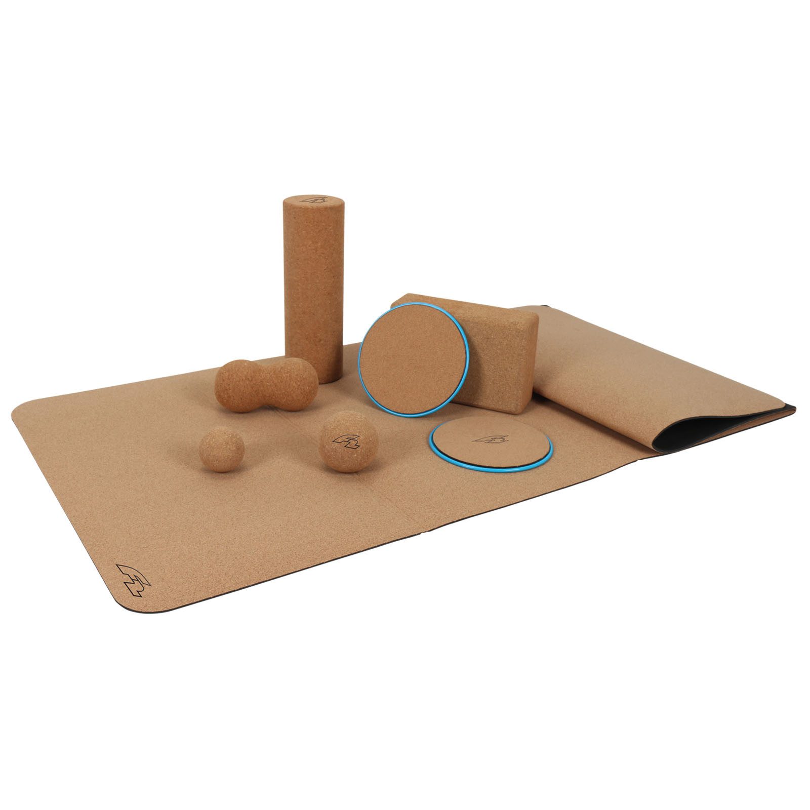 F2 Balanceboard F2 The Ultimate - Yoga Set 8-teilig (Yoga Matte, Korkbälle uvm)