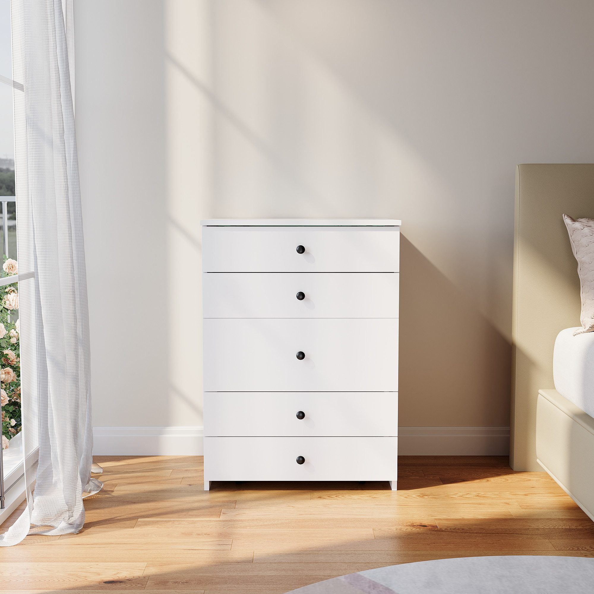 SONNI Schminktisch Moderne weiße Schminktische mit LED-Beleuchtung, einstel günstig online kaufen