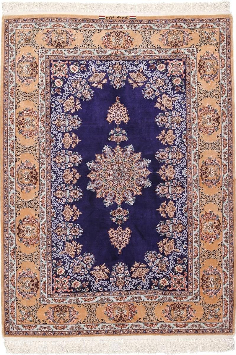 Orientteppich Isfahan Seidenkette 6 mm 137x177 Trading, Orientteppich, Nain Handgeknüpfter rechteckig, Höhe