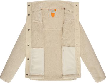 Ragwear Plüschjacke Appopis Block Flauschige Übergangsjacke aus Teddyfleece