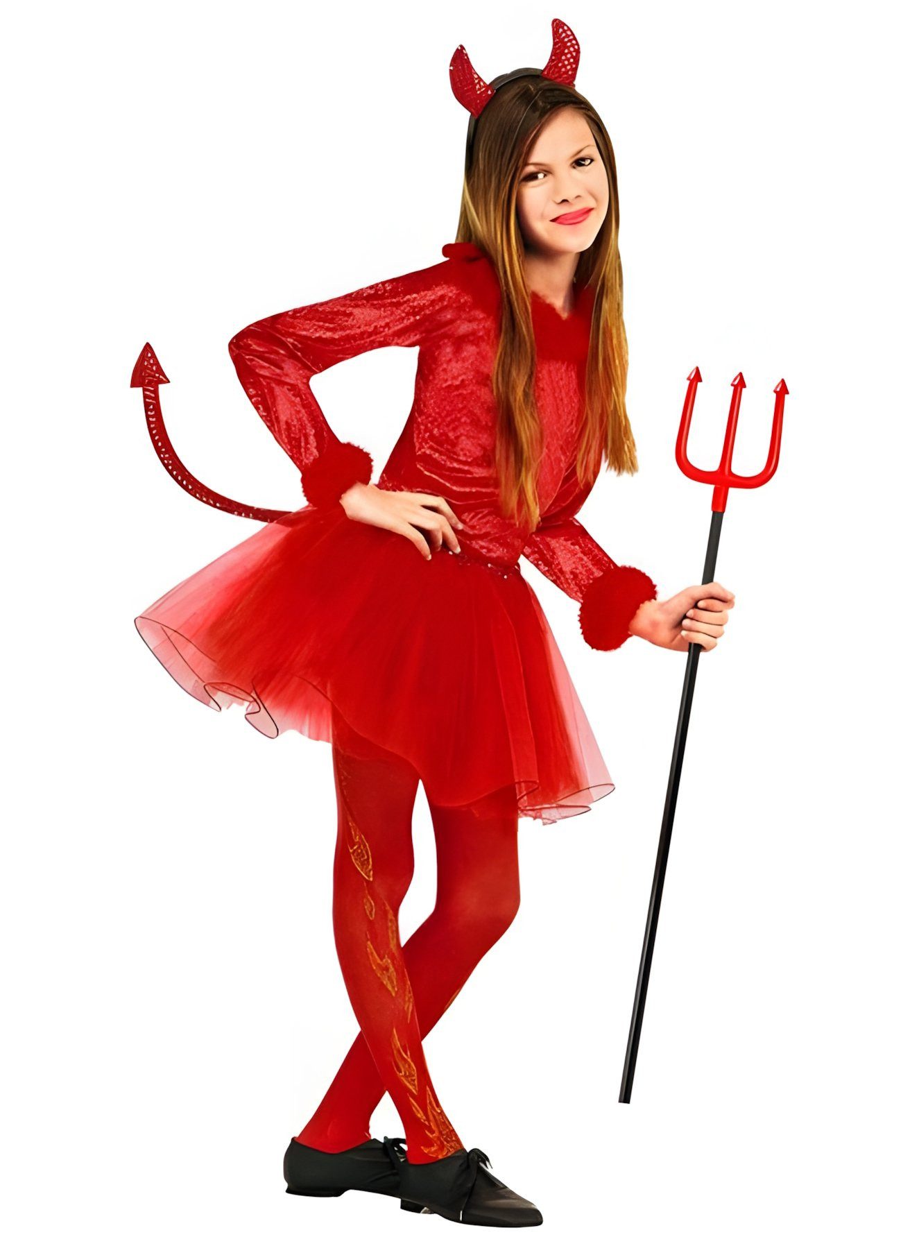 Metamorph Teufel-Kostüm Sweet Devil Kostüm Teenie, Frech-verführerisches Teufelinnen-Kleid für stilvolle Halloween-Näc