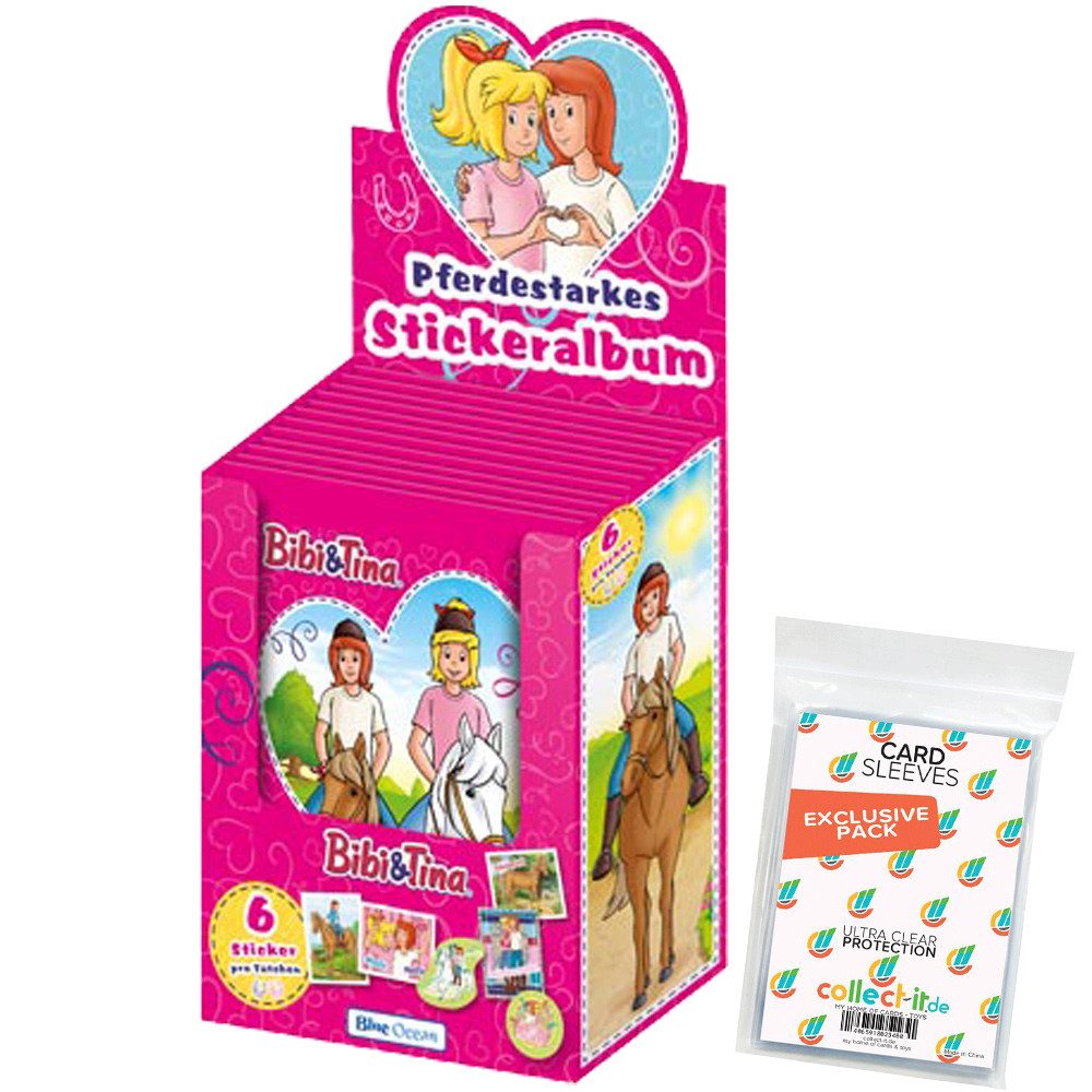 Blue Ocean Sammelkarte Bibi & Tina 2023 Sammelsticker 1 Display (36 Tüten) +Collect-it Hüllen