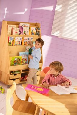 BioKinder - Das gesunde Kinderzimmer Kindertisch Robin, Kindergartentisch rechteckig 120x80 Höhe 40 cm, Erle