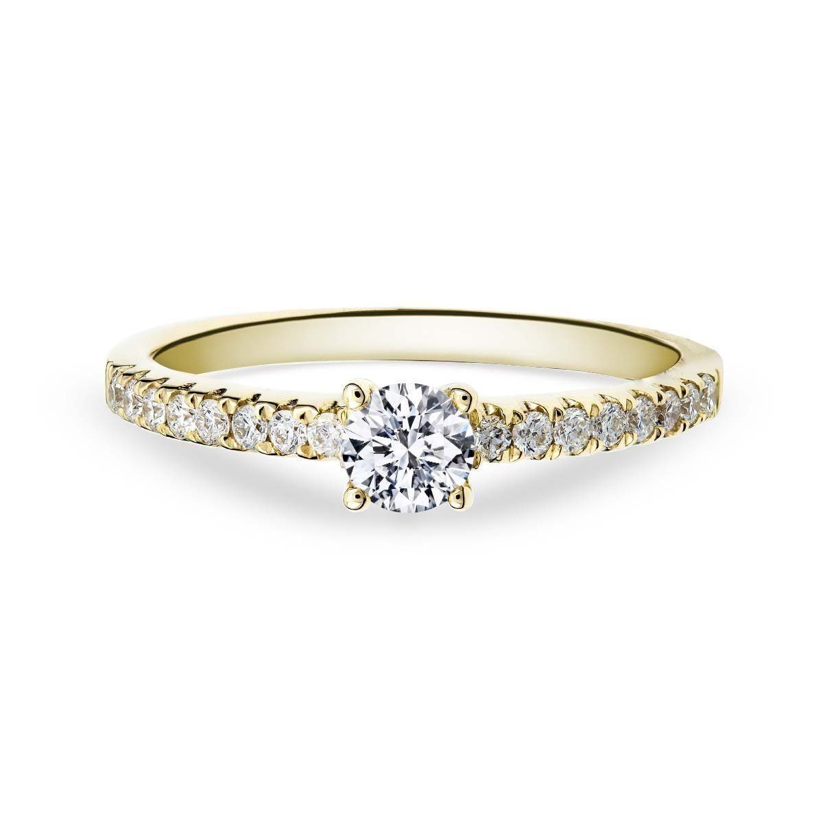Adam & Eve Verlobungsring Brillantring 585/- Gold, Weißgold, Rotgold 0,25 / 0,32 ct. / 0,42 ct. (mit 17 Diamanten, AES05), inklusive Ringbox & Echtheitszertifikat - Gravur möglich