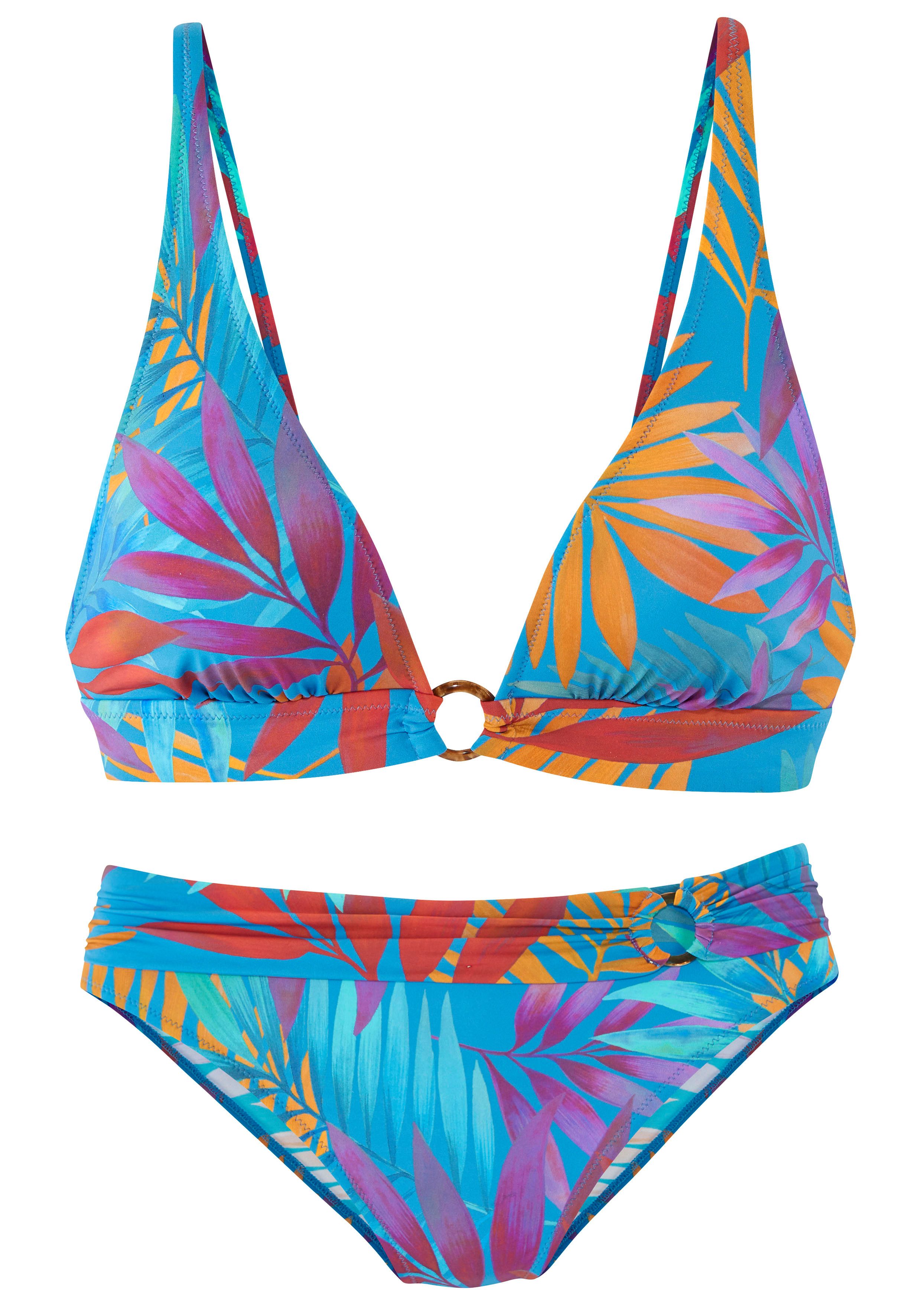 LASCANA Triangel-Bikini mit kleinem goldfarbenem Zierring günstig online kaufen