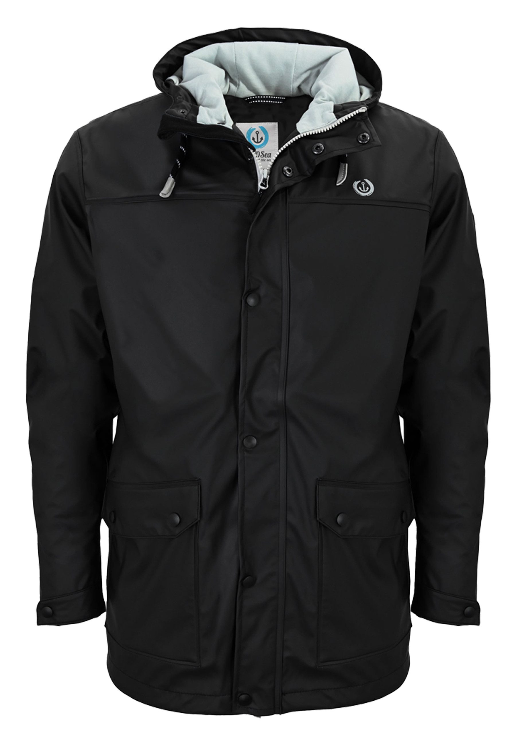 MADSea Regenjacke Regenjacke gefüttert schwarz Regenparka mit kuscheligem F günstig online kaufen