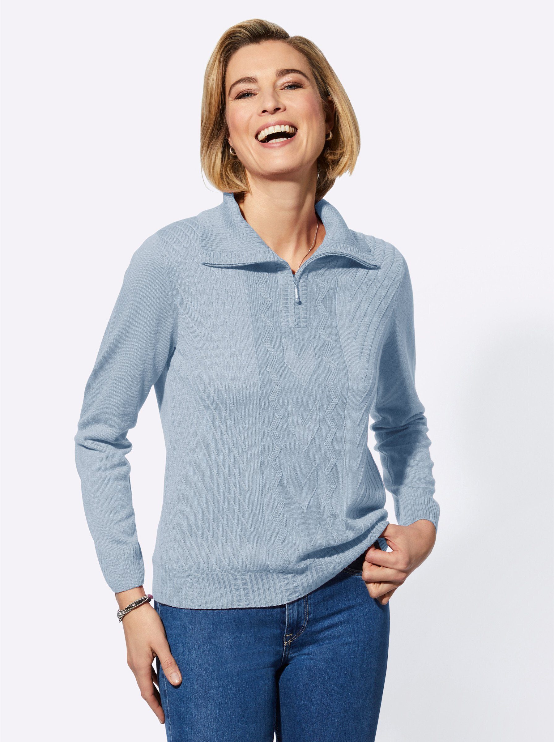 Witt Strickpullover Polopullover .