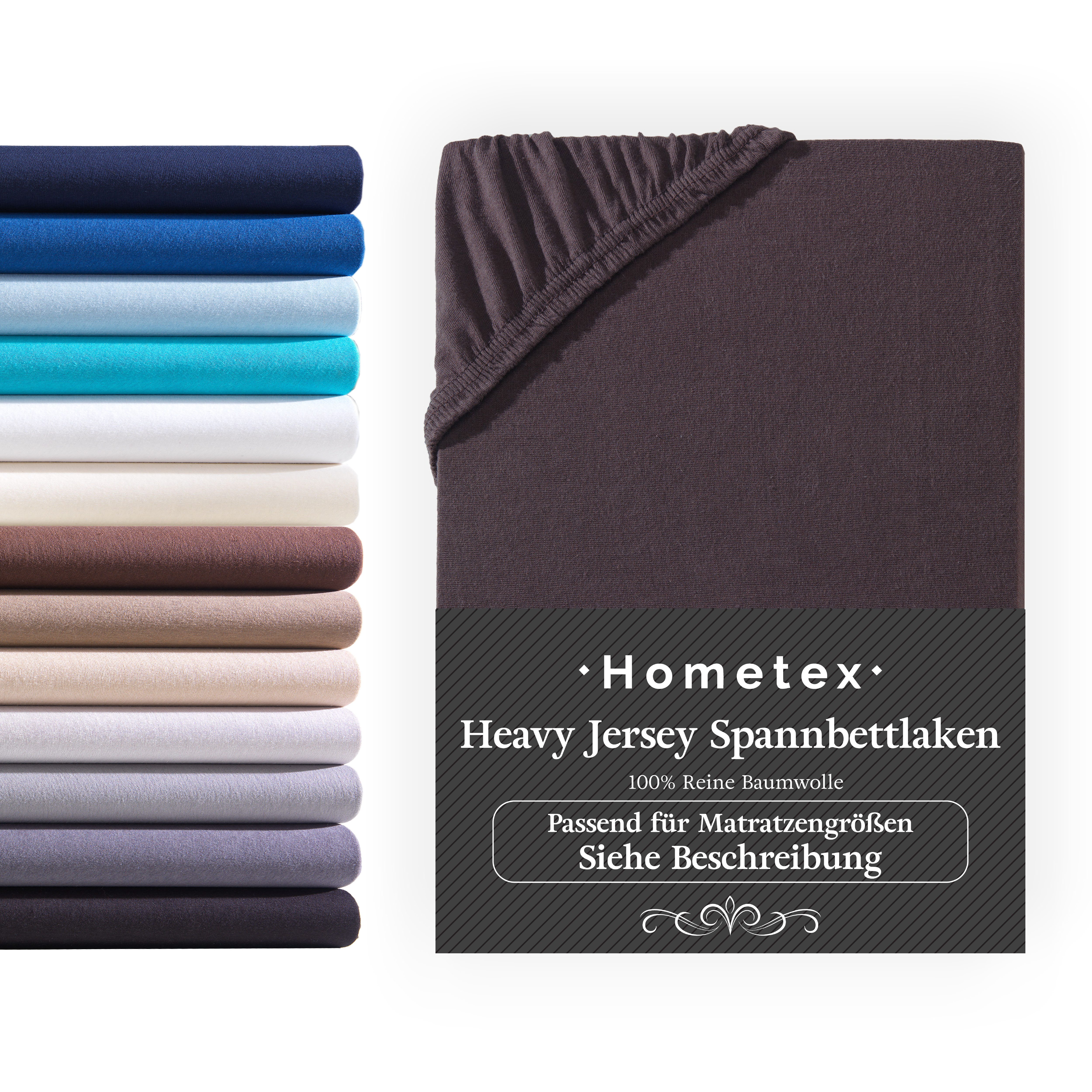 Hometex Premium Textiles Spannbettlaken Exclusive bis 25 cm Steghöhe, Jerse günstig online kaufen