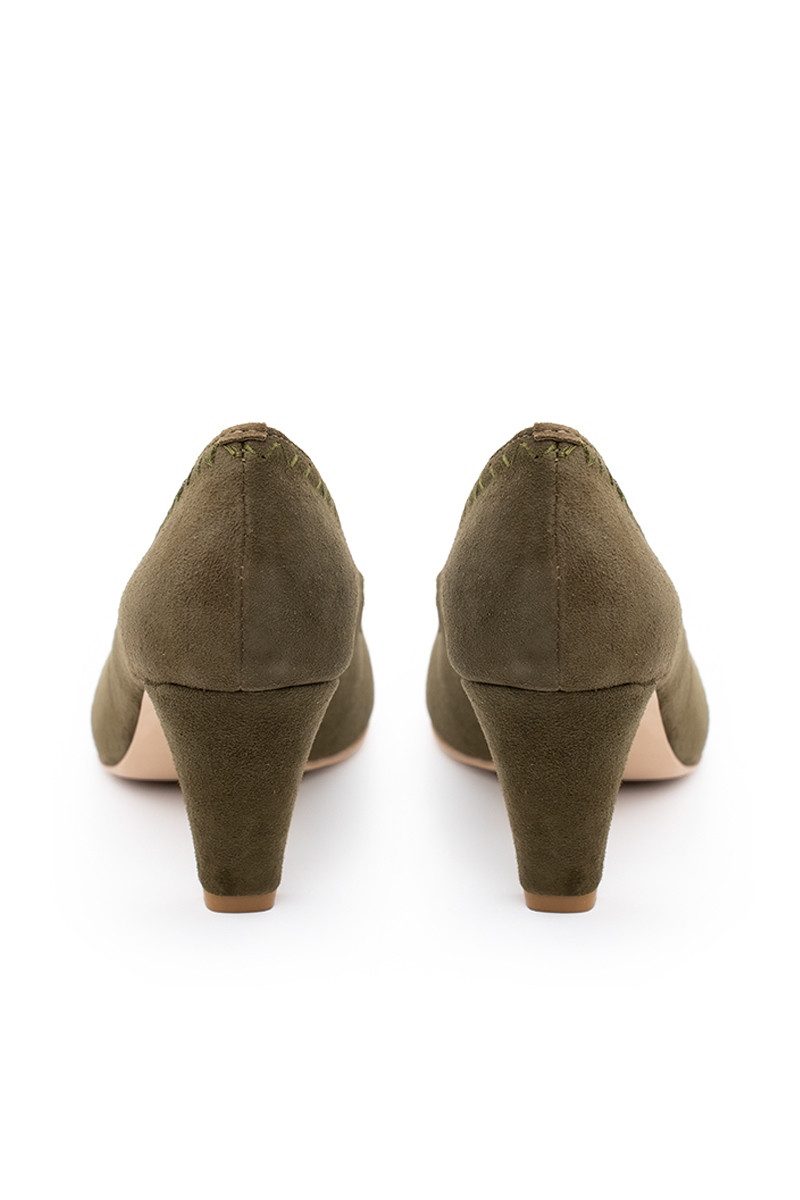 Hirschkogel Trachtenpumps - DALIA - khaki, anthrazit Pumps