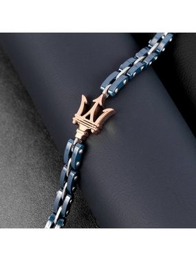 MASERATI Edelstahlarmband Maserati Herren-Armband Edelstahl, Keramik