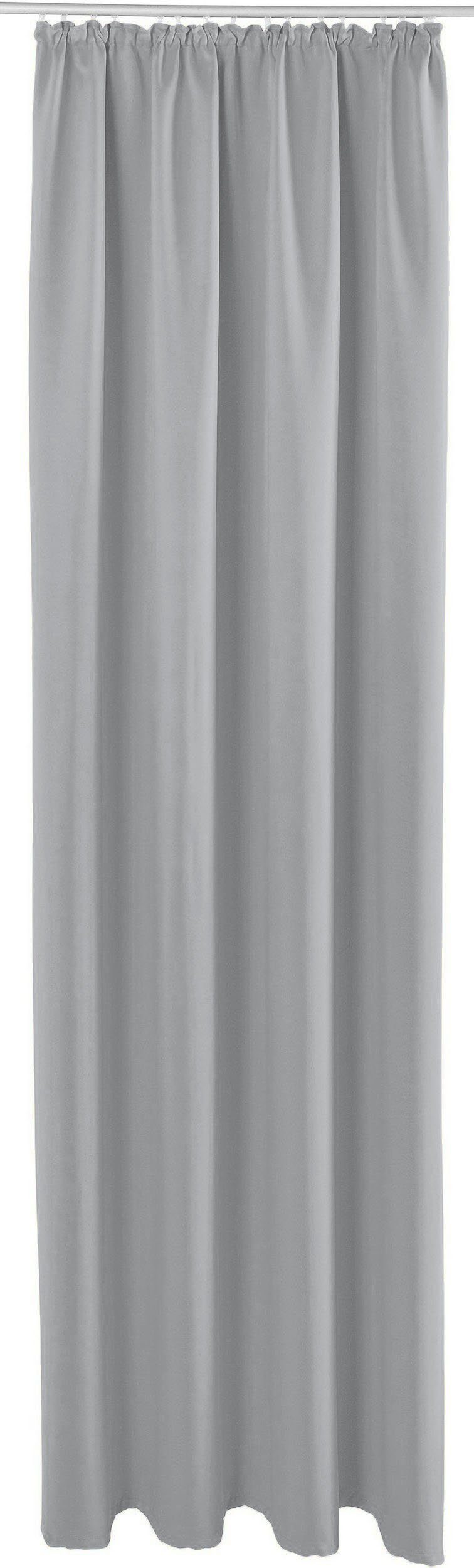 Verdunkelungsvorhang Barcell, OTTO Kräuselband blickdicht, (1 basic St), monochrom, grau recyceltes Polyester, products, blickdicht, nachhaltig