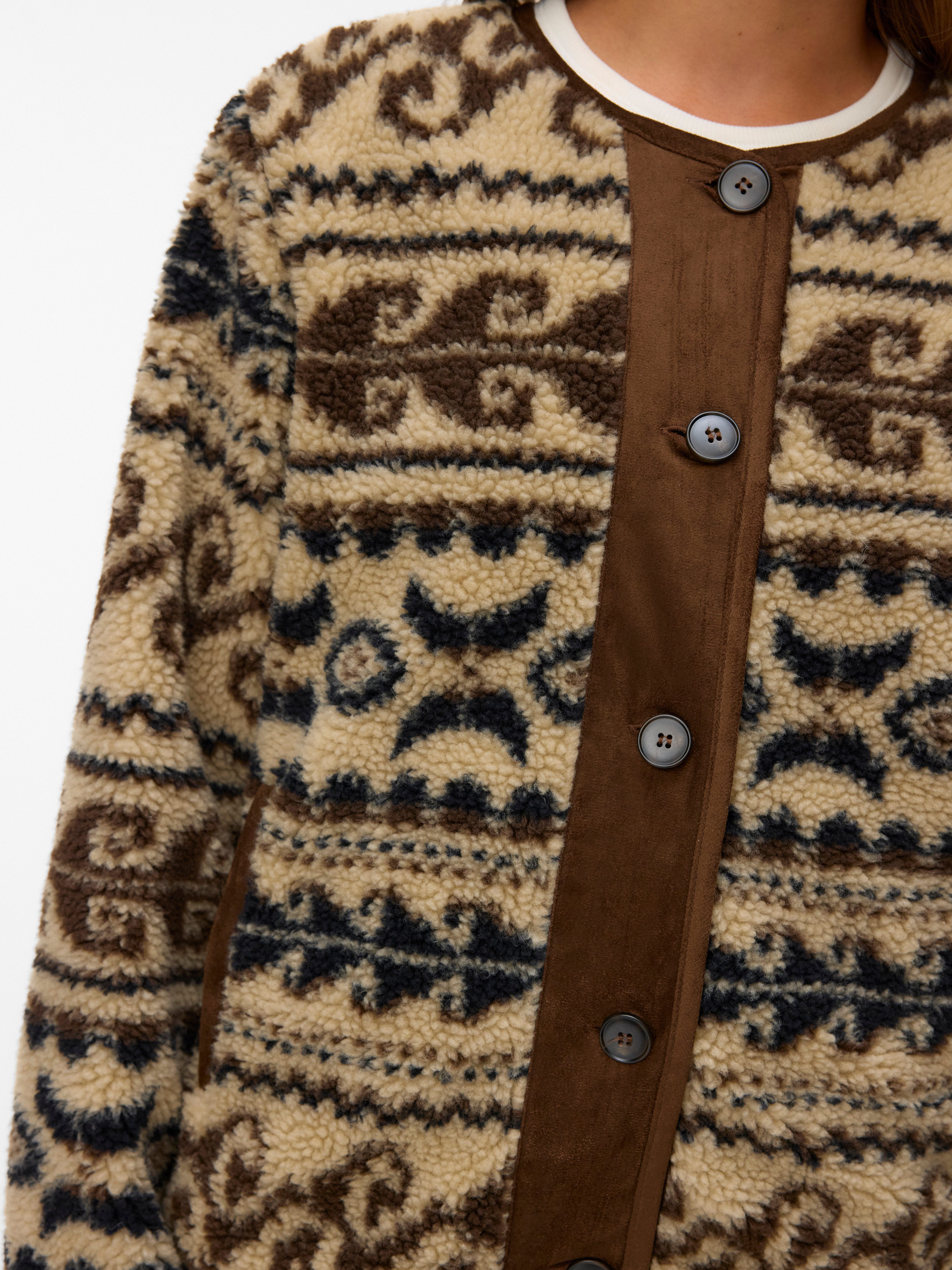 Vero Moda Fleecejacke VMLINDAU SHORT JACKET Polyester