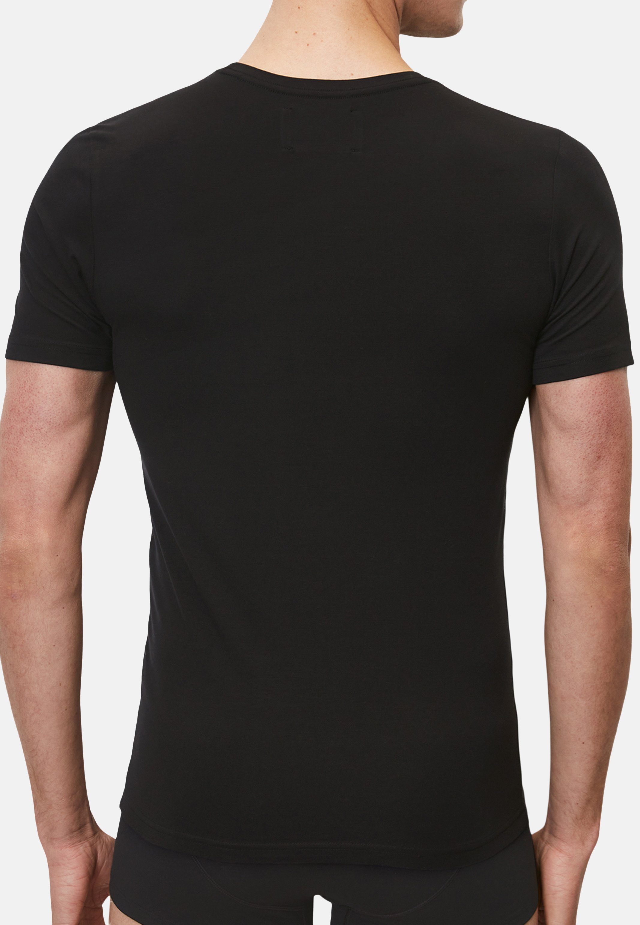 Marc Unterhemd Essentials Langarm (Spar-Set, Cotton Schwarz 6er 6-St) Unterhemd Pack O'Polo - Baumwolle - / Organic Shirt