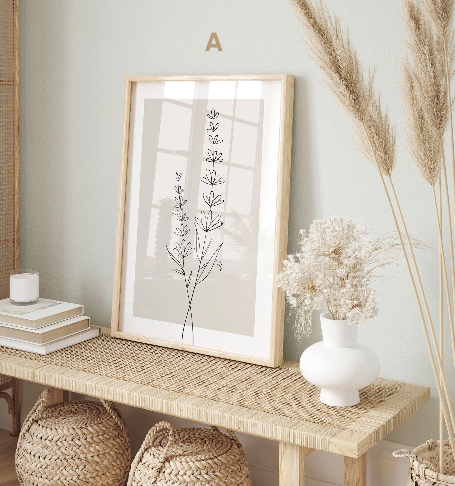 JUSTGOODMOOD Poster Premium ® Blumen Minimalistisch günstig online kaufen