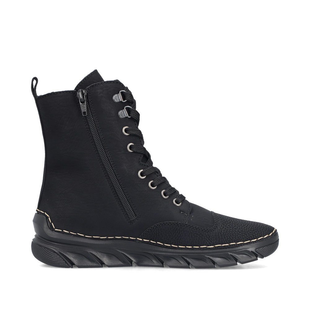 Rieker Rieker - Stiefel: Wildebuk/Nabukino - Schwarz Stiefel günstig online kaufen